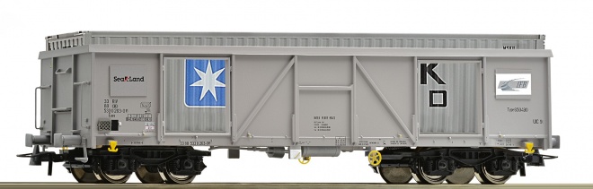 Gondola car loaded with container Maersk<br /><a href='images/pictures/Roco/234086.jpg' target='_blank'>Full size image</a>